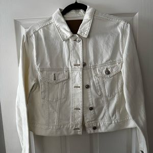 American Eagle White Jean Jacket